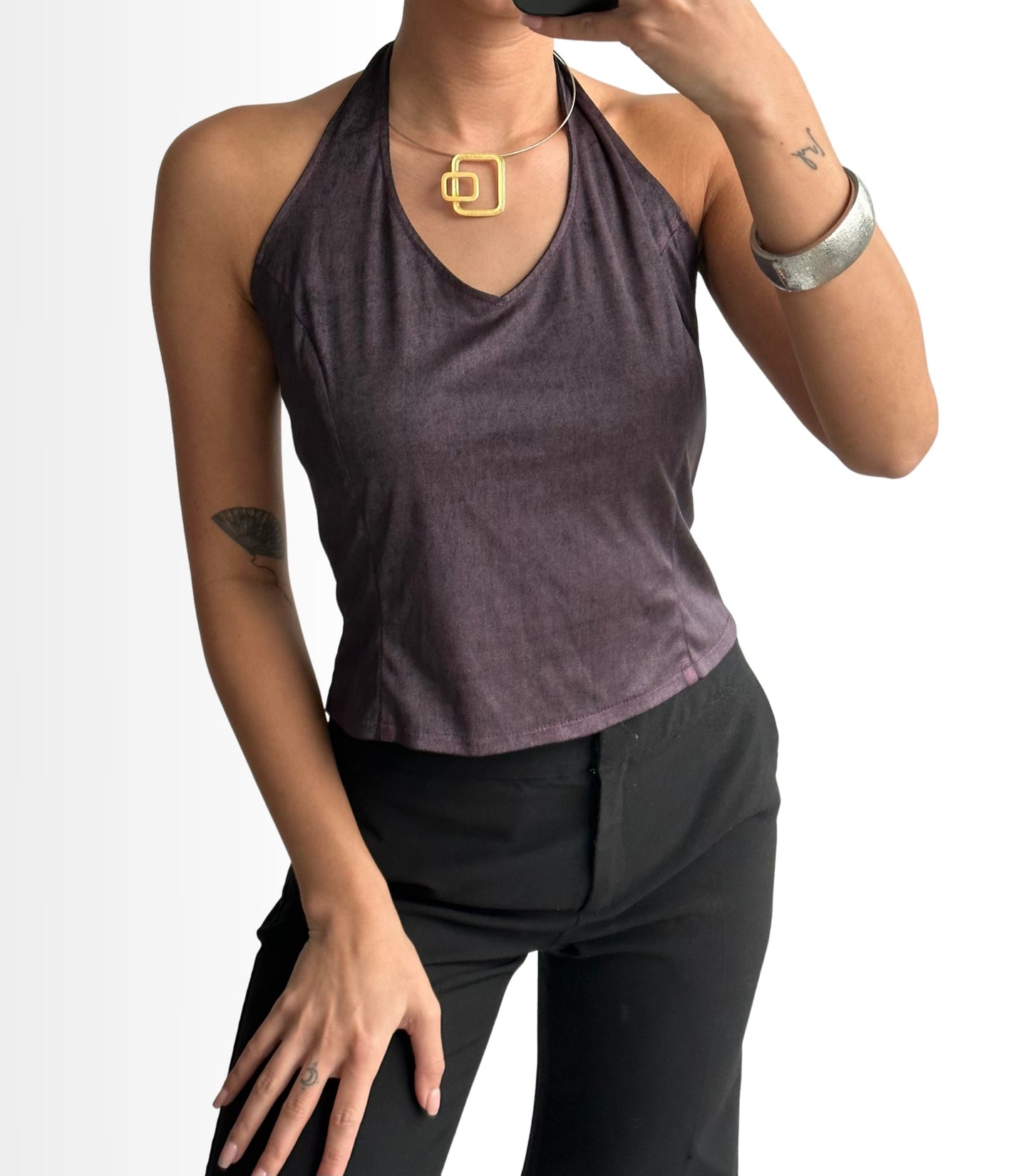 Metallic halter top | XS