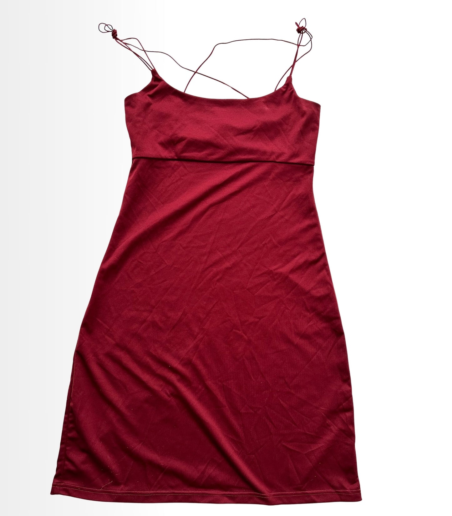 Red dress crossed back | XS