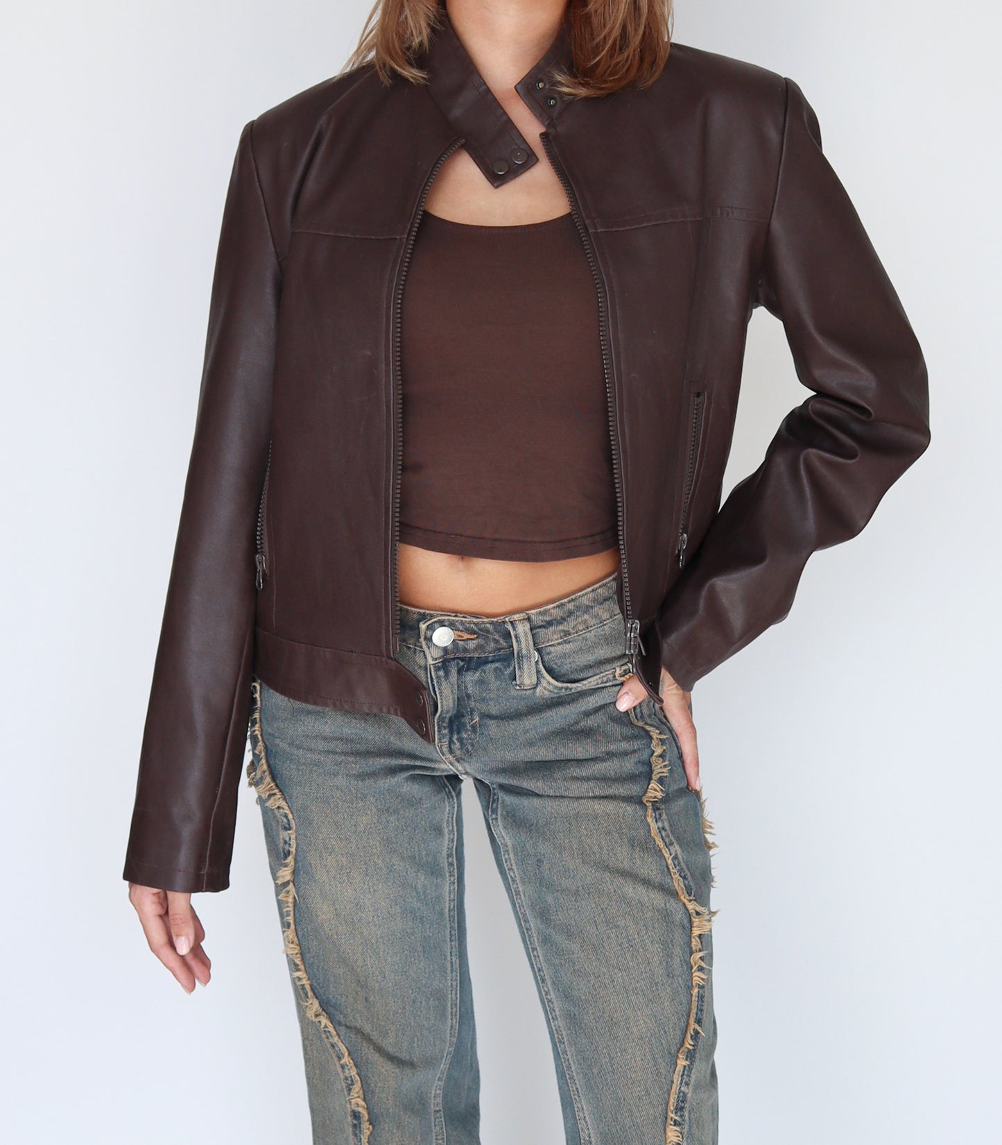 Chocolate brown jacket | XS