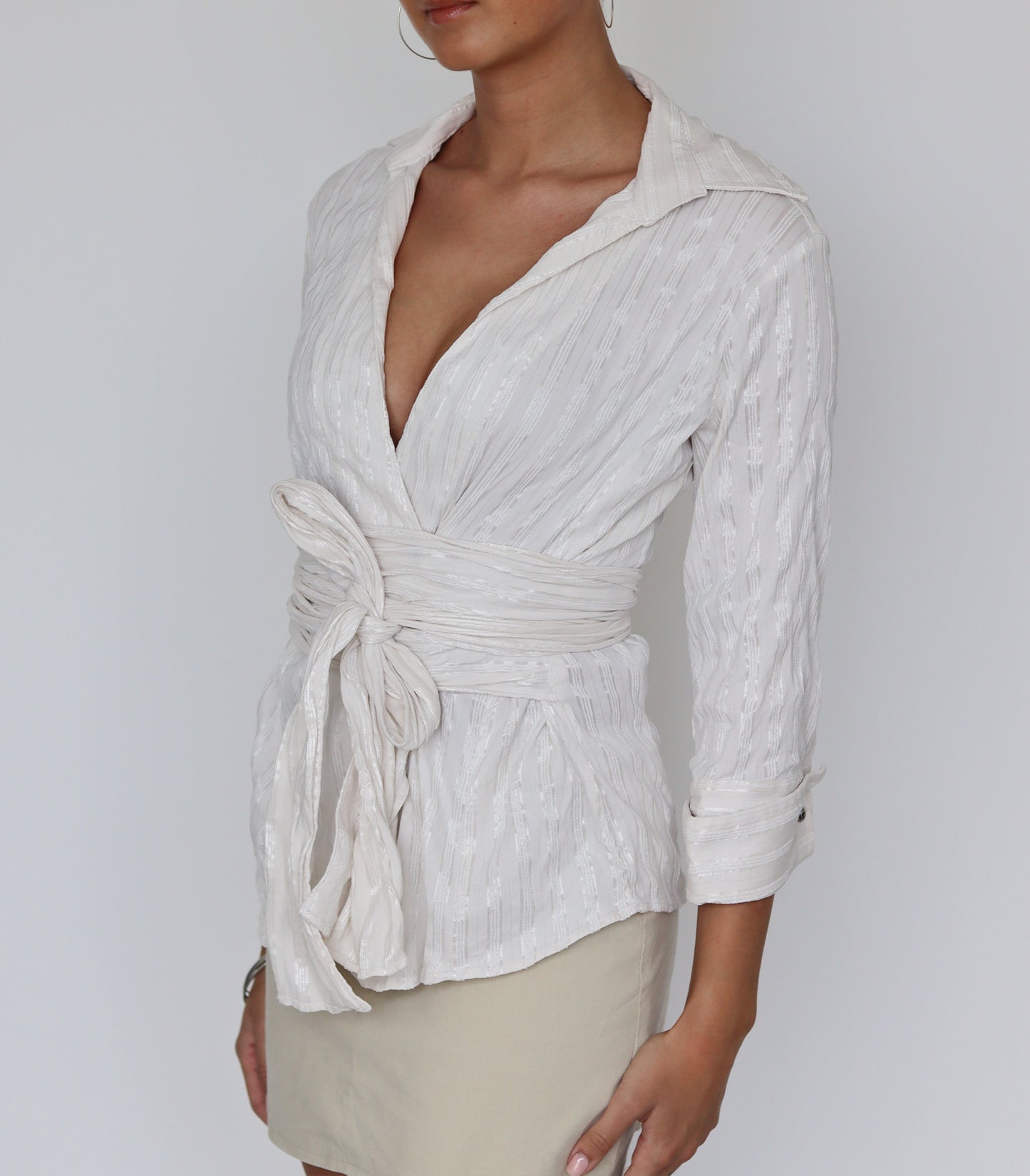 Wrap blouse long sleeve | XS