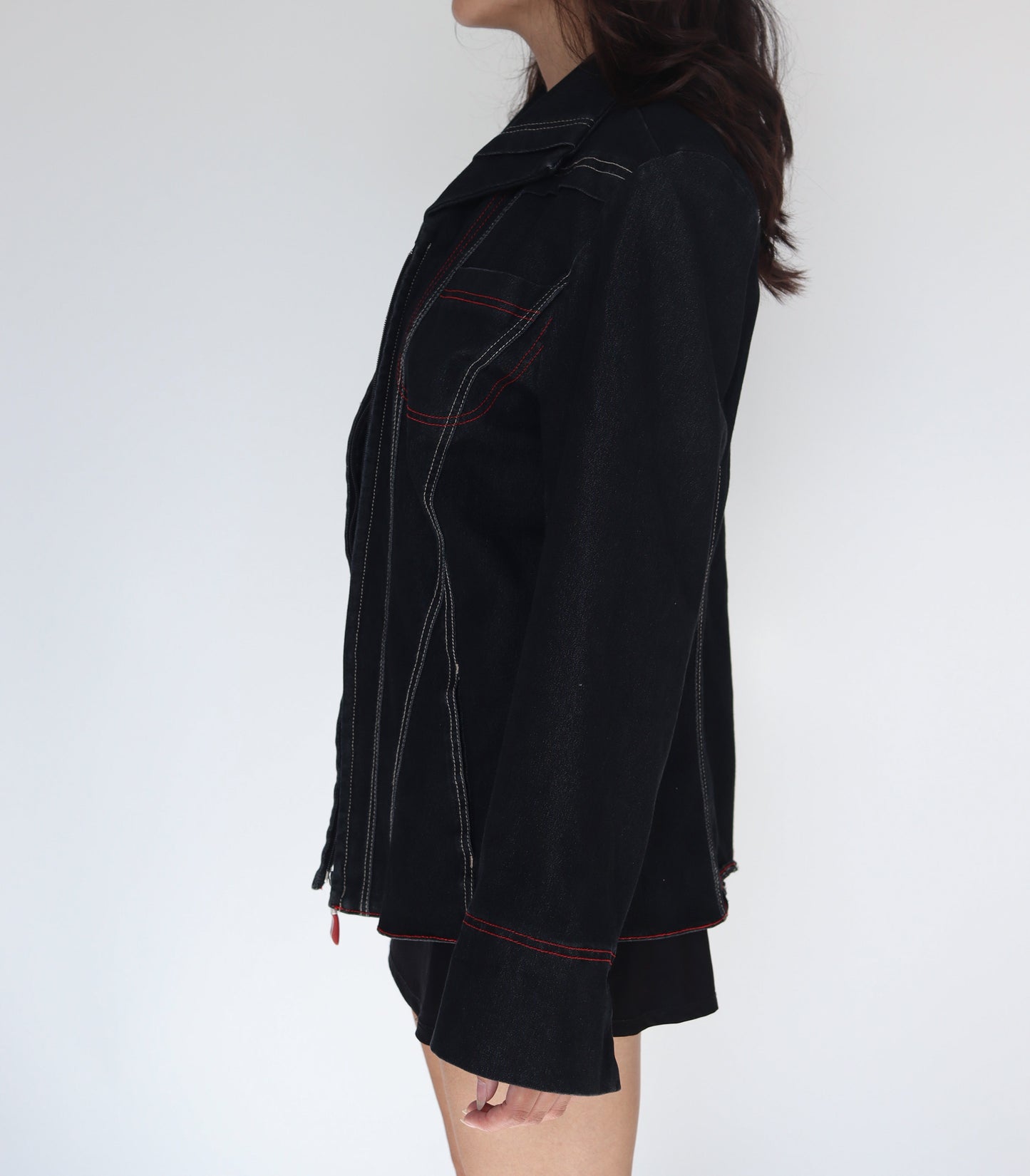 Denim jacket contrast stitching | S/M