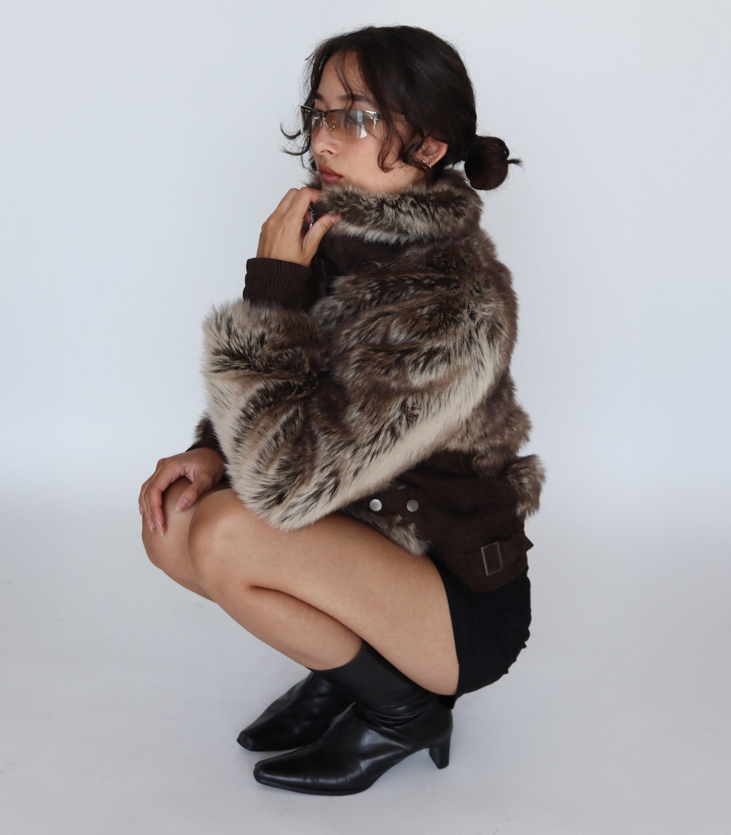 Faux fur coat | XS