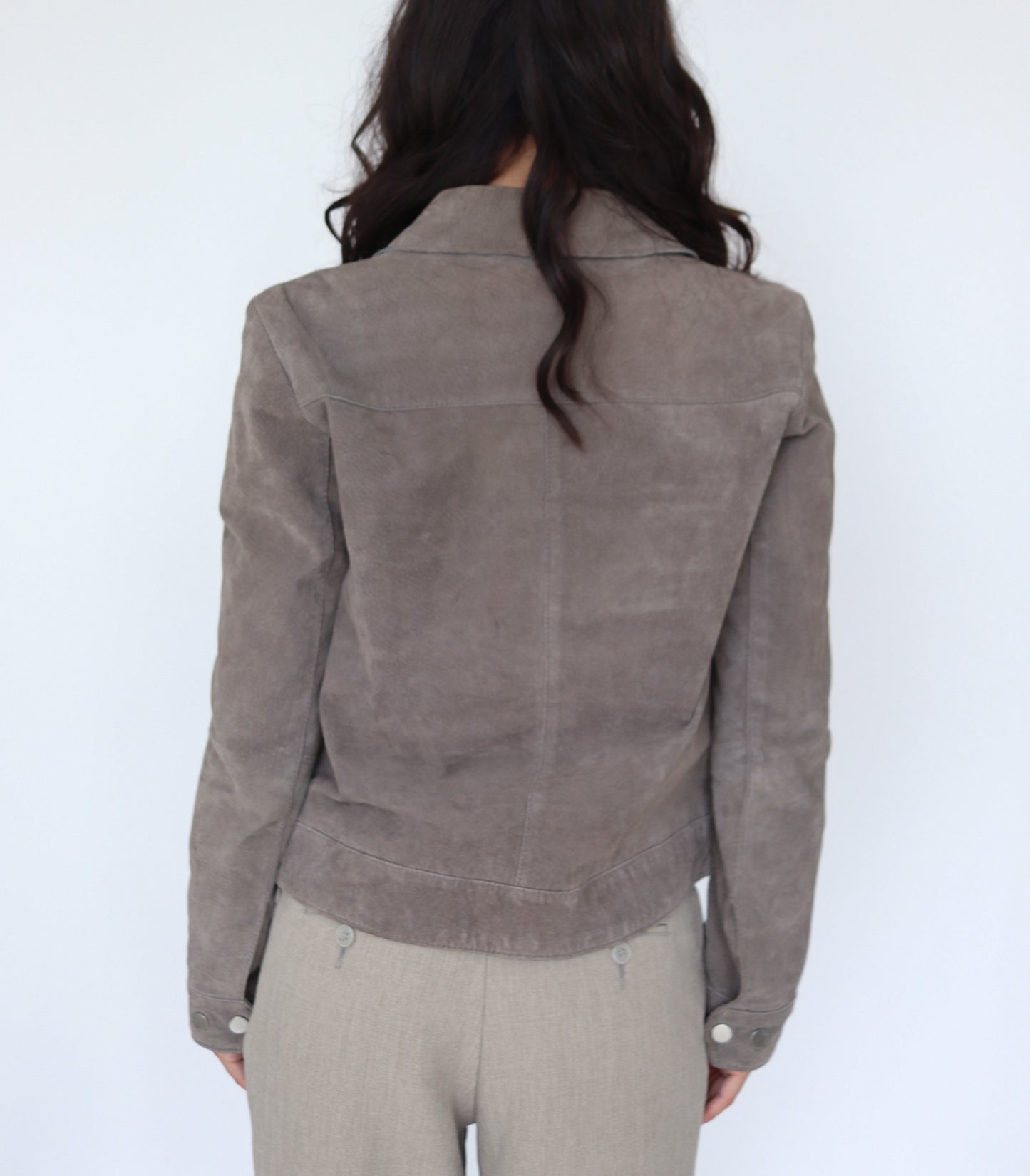 Grey suede jacket | XS