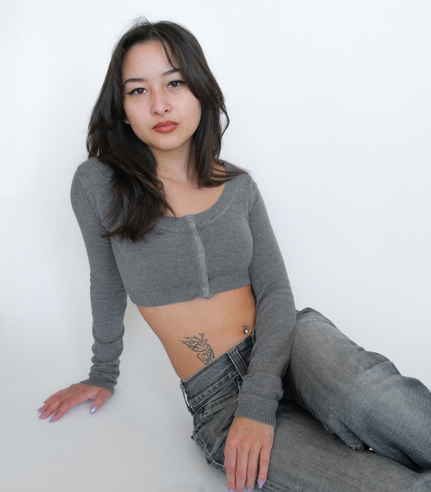 Long sleeve cropped top | XS
