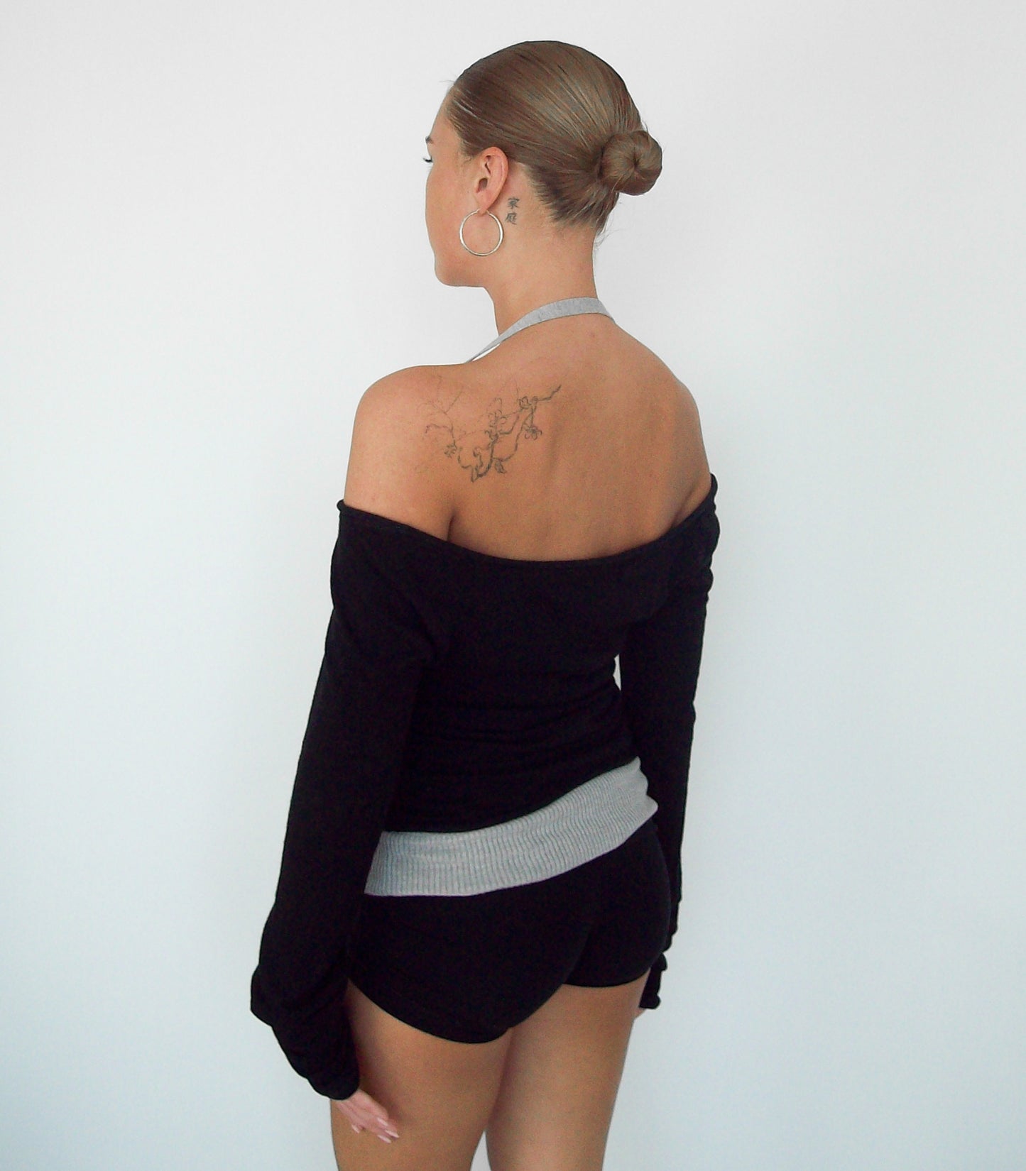 Y2K Halter grey black | S