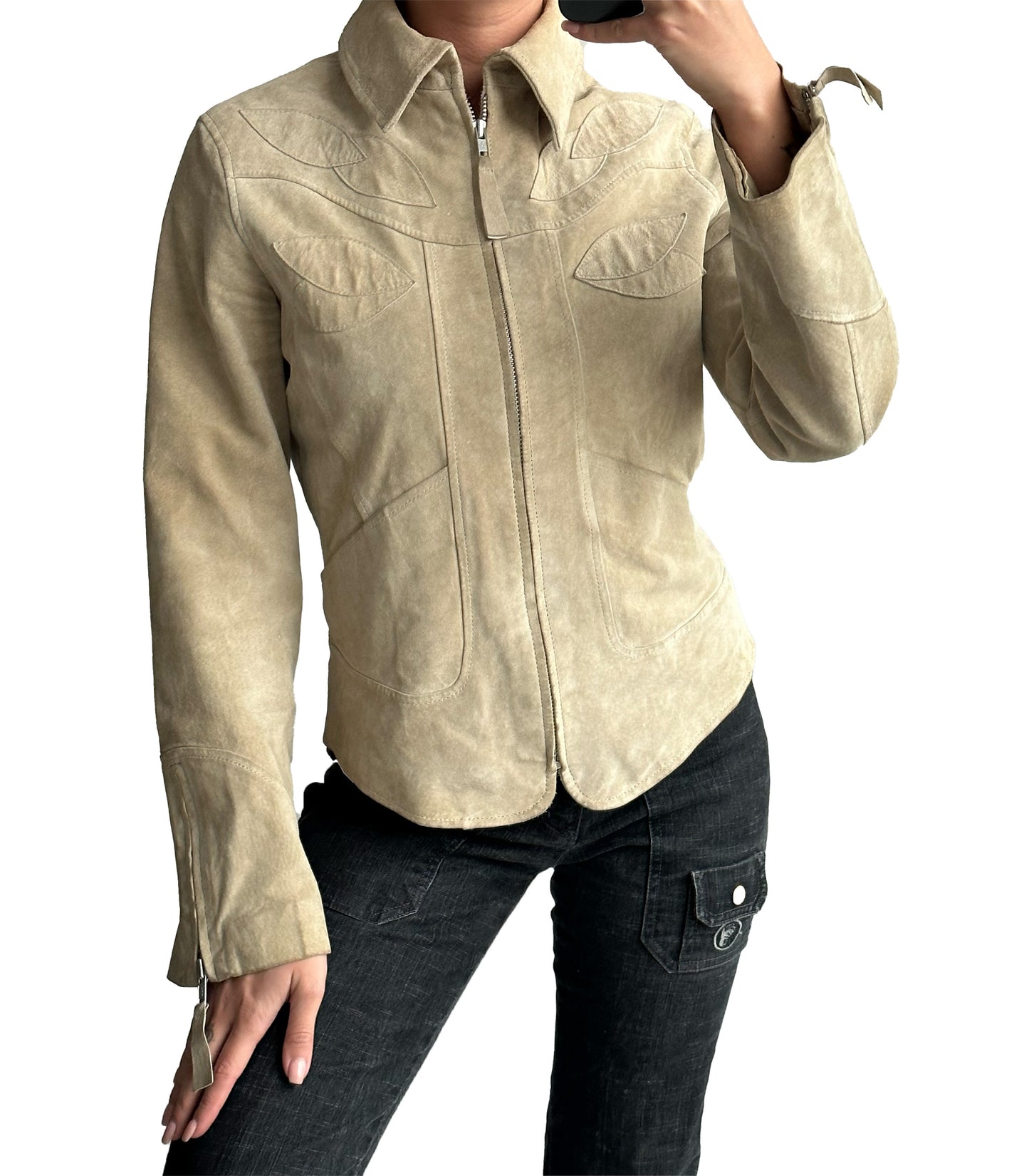 Suede jacket detail | XS