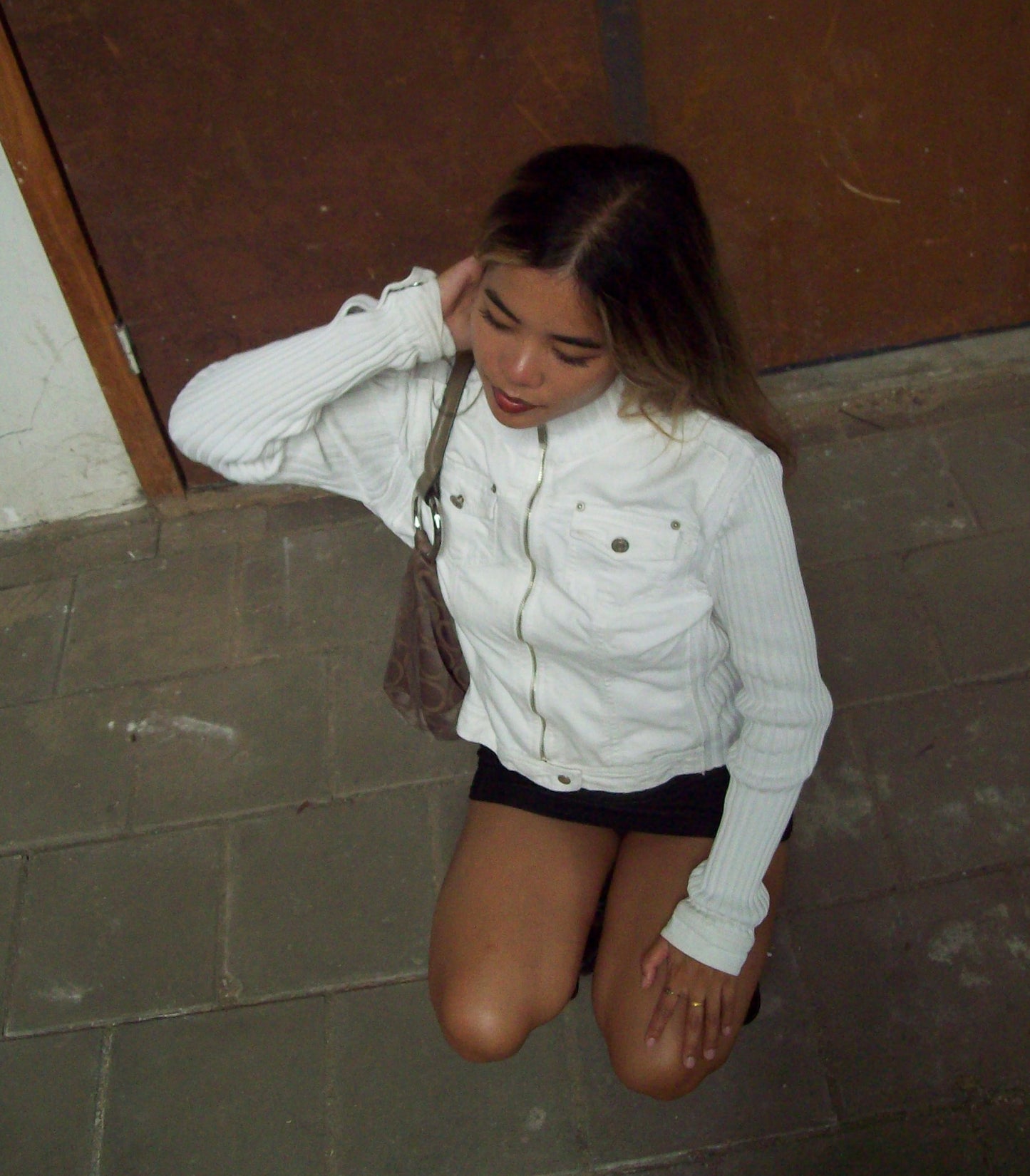 White zipper jacket | M