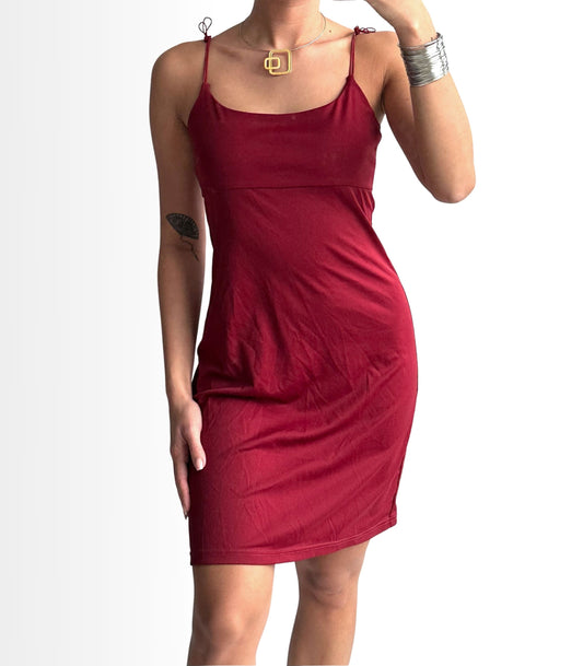 Red dress crossed back | XS