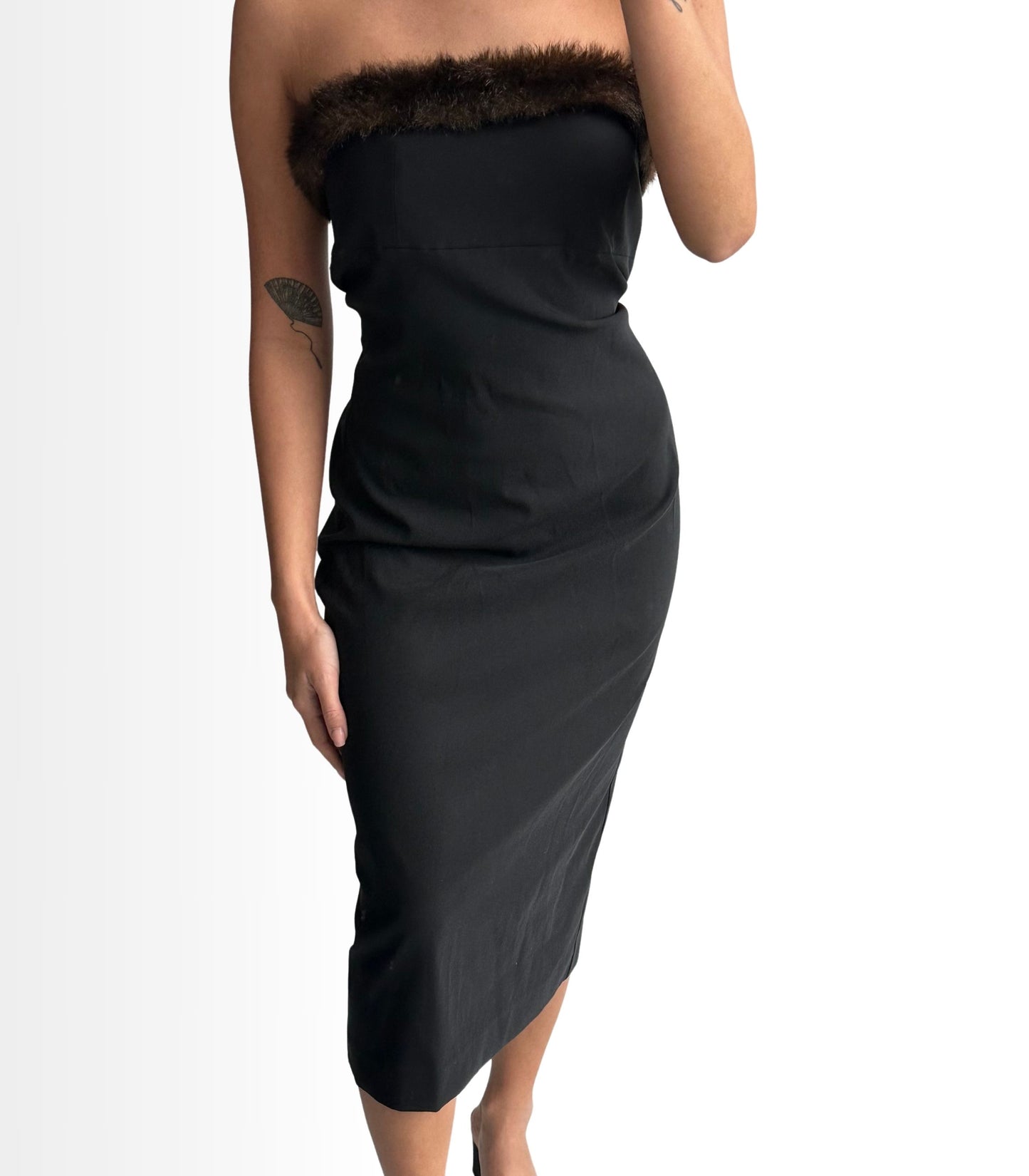 Midi dress fur | S