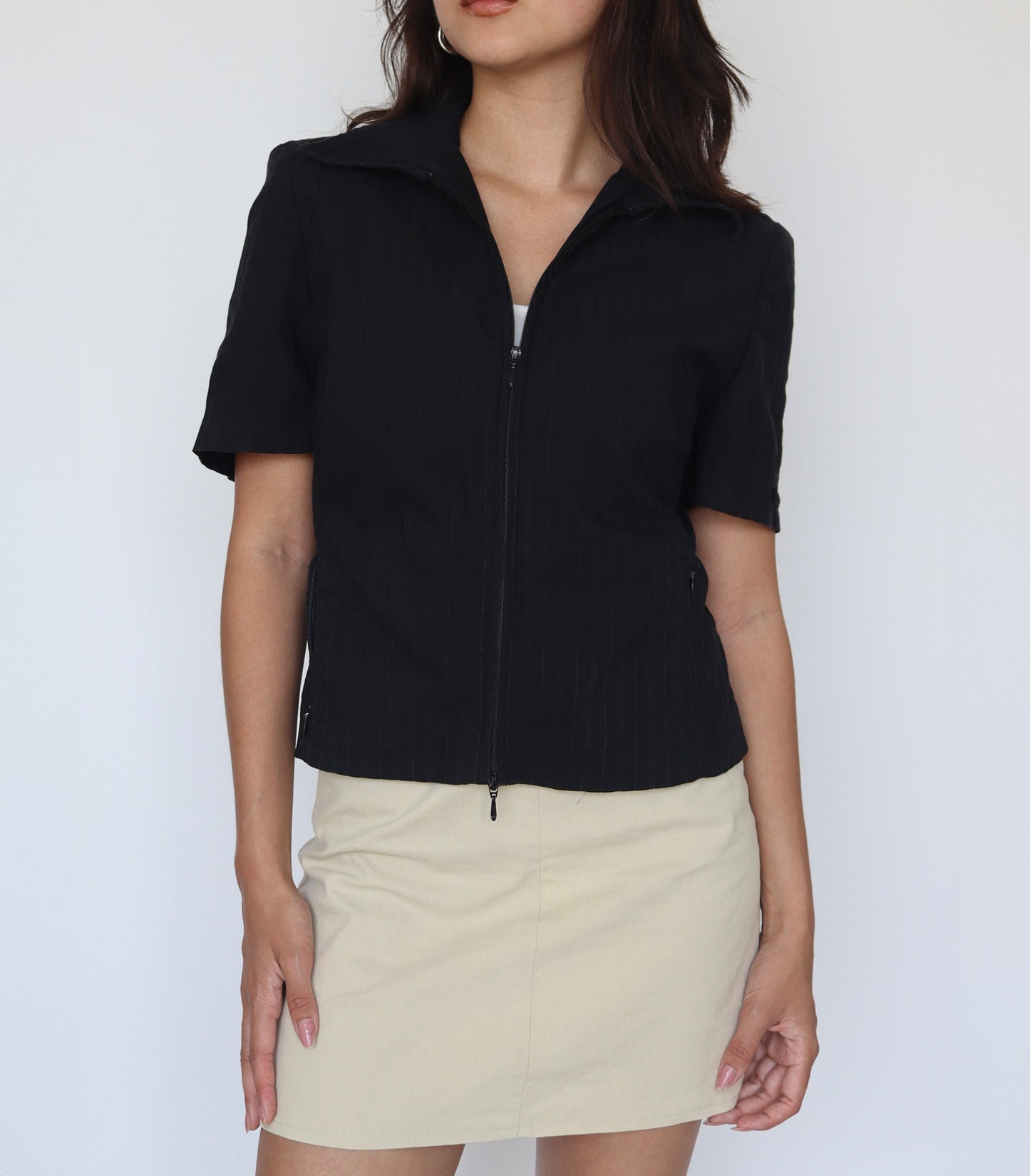 Boxy zipper blouse | XS/S