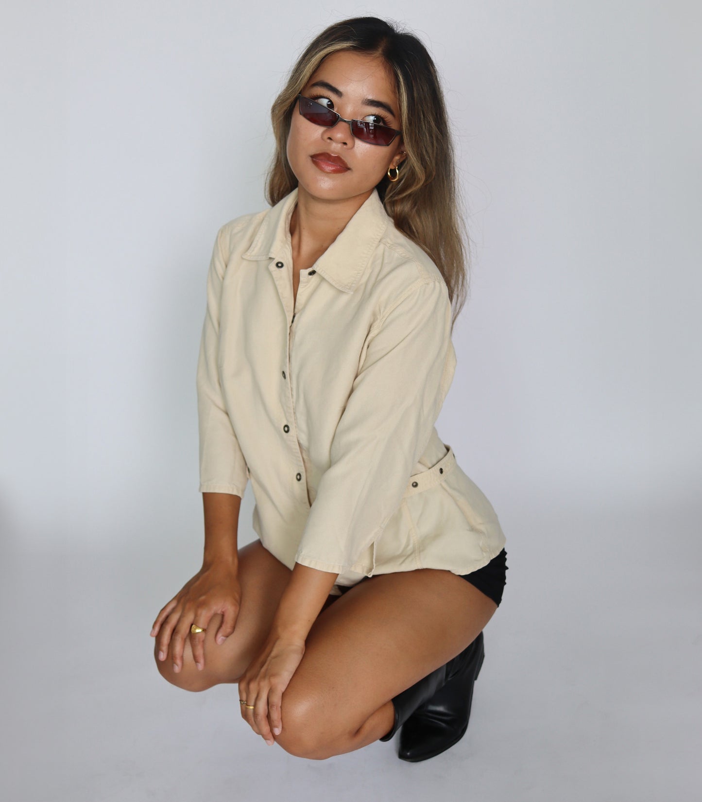 Creme blouse | M