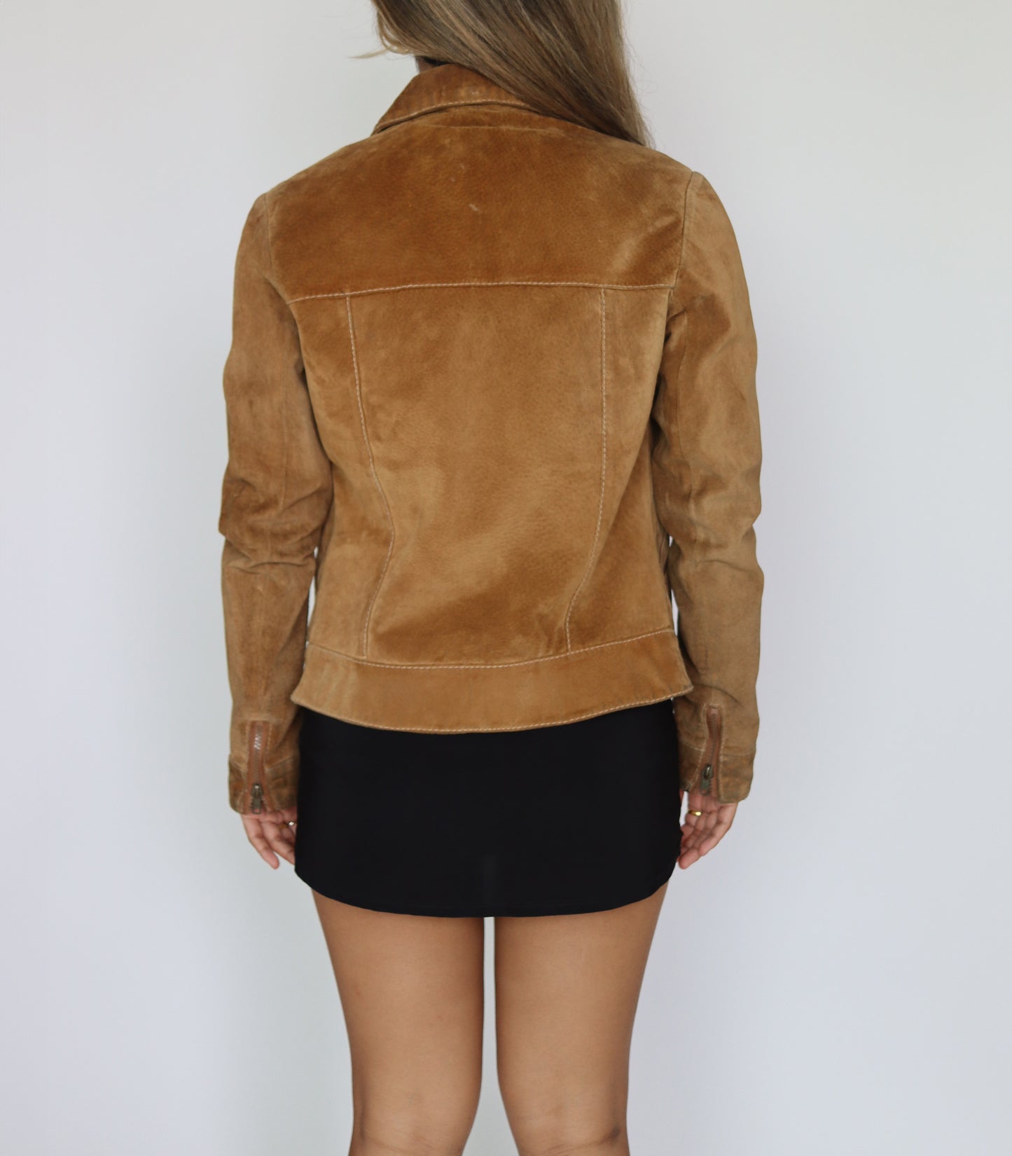 Suede jacket brown | XS