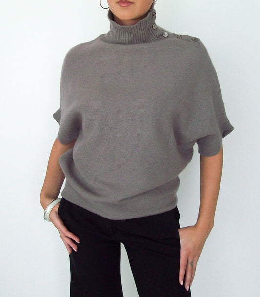 Wool wide sleeve top | M