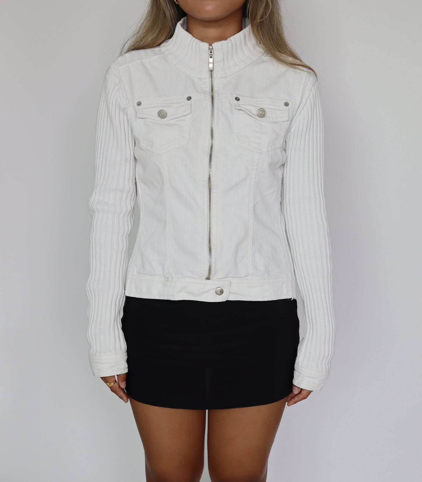 White zipper jacket | M