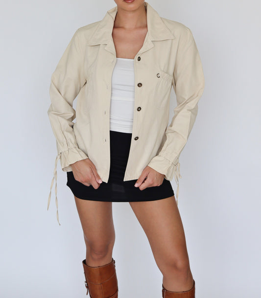 Beige button up | S