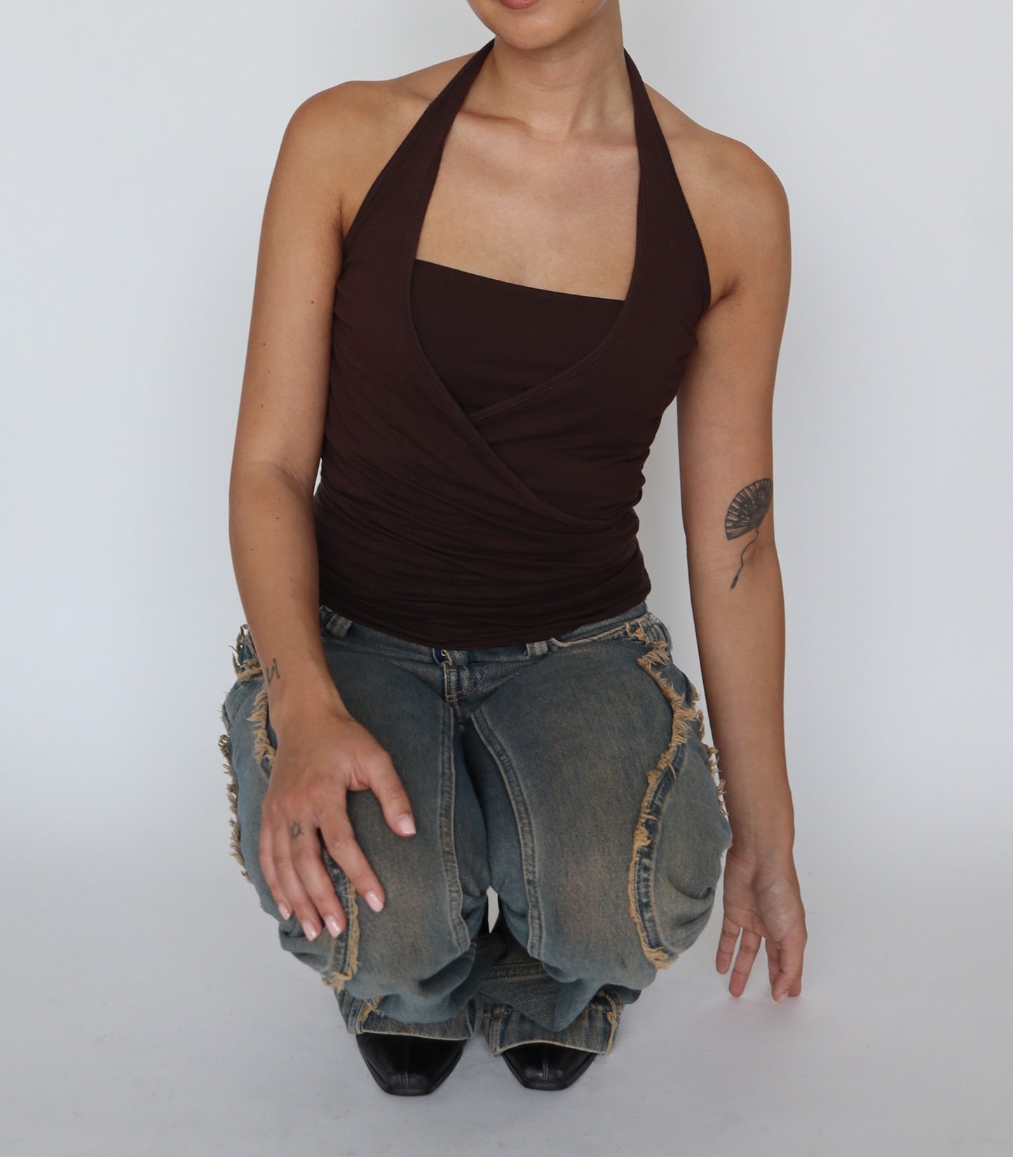 Brown halter | S