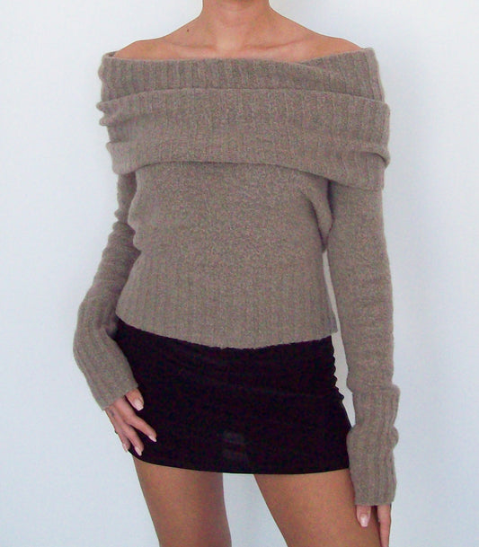Taupe off the shoulder | S